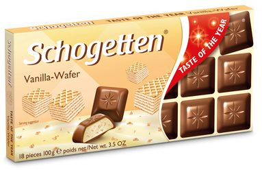 Шоколад Schogetten Vanilla-Wafer Ваниль с вафельной крошкой 100г