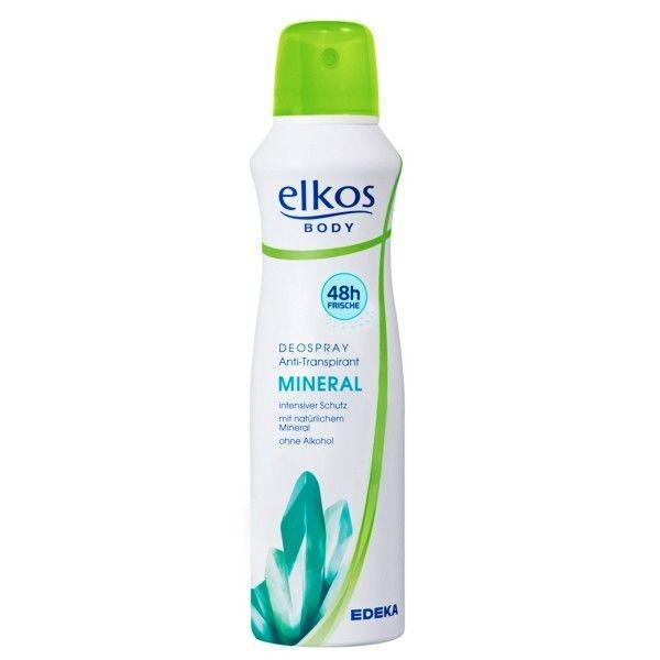 Женский дезодорант-спрей Elkos deospray Mineral 200мл, Германия