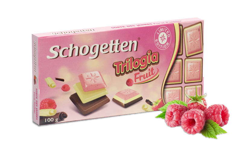 Шоколад Schogetten Trilogia Fruit Трилогия Малина 100г