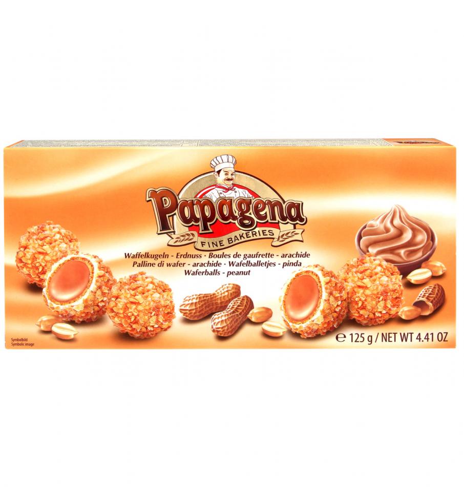 Вафельные конфеты с арахисовой начинкой Papagena 120г, Австрия